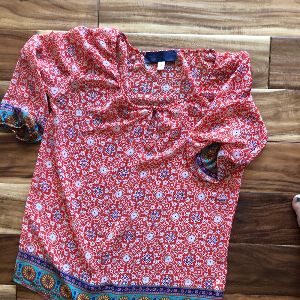 Francesca’s Collection colorful blouse